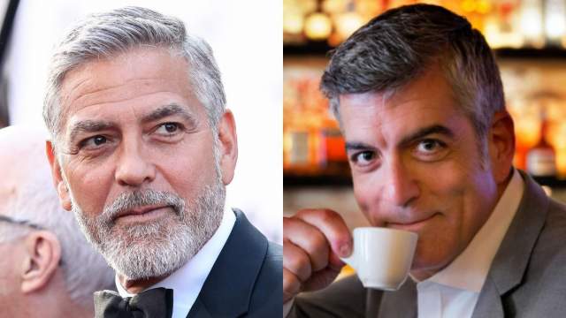 Дэвид Сигел и Джордж Клуни. Сигел уже более пяти лет работает двойником Джорджа Клуни. 