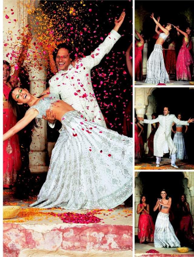 Невеста сменила чуть ли не десяток нарядов, в торжество проходило в элитном отеле Umaid Bhawan Palace, который пришлось арендовать полностью с учетом количества гостей.