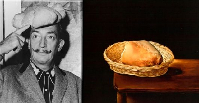 Дали любил эпатировать. Приехав в Нью-Йорк в 1934 году, в качестве аксессуара он нес в руках батон хлеба длиной 2 метра, а посещая выставку сюрреалистического творчества в Лондоне оделся в костюм водолаза.