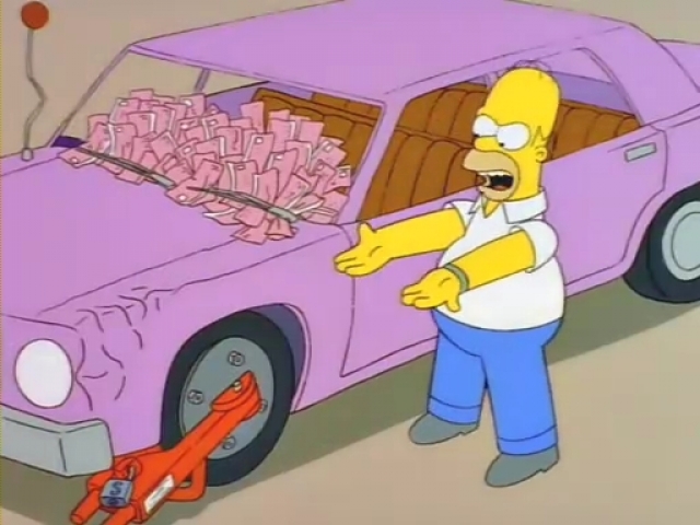 "Там, где нас нет". В эпизоде "The City of New York vs. Homer Simpson" после гулянки Гомеру приходит письмо, в котором сообщается о том, что его машина припаркована в Нью-Йорке у Всемирного торгового центра.