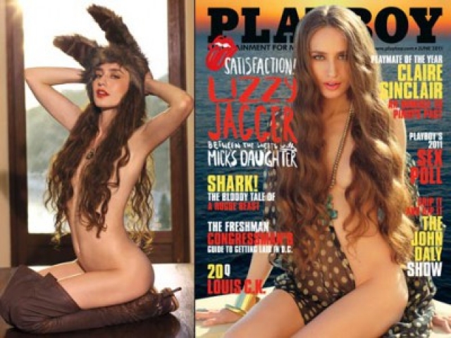 Лиззи Джаггер даже появлялась на обложке американского журнала Playboy.