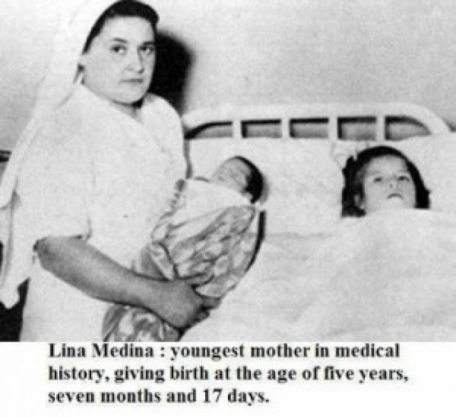 Родители привели Лину в одну из перуанских больниц из-за увеличения брюшной полости в возрасте пяти лет. Первоначально была диагностирована опухоль, но вскоре доктора обнаружили, что девочка была на седьмом месяце беременности.