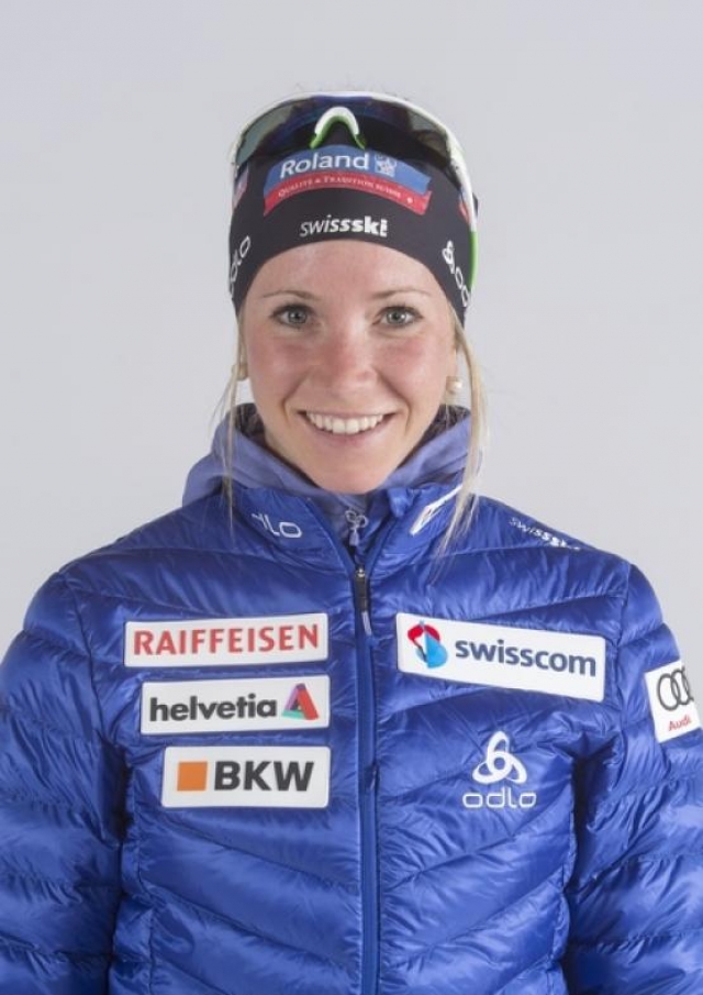 Элиза Гаспарин. Одна из трех сестер-биатлонисток, представляющих Швейцарию.