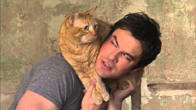 На съемки для журнала "People" он пришел со своим котиком, аргументируя свой поступок тем, что он очень любит хвастаться своим рыжим другом.    