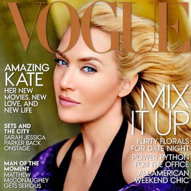 Ту же ошибку допустили и дизайнеры Vogue, обрабатывая фото Кейт Уинслет.