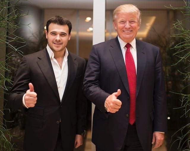 Эмин Агаларов и Дональд Трамп.  Оказывается, российскому поп-исполнителю повезло заполучить американского олигарха в качестве актера своего клипа  Got Me Good.