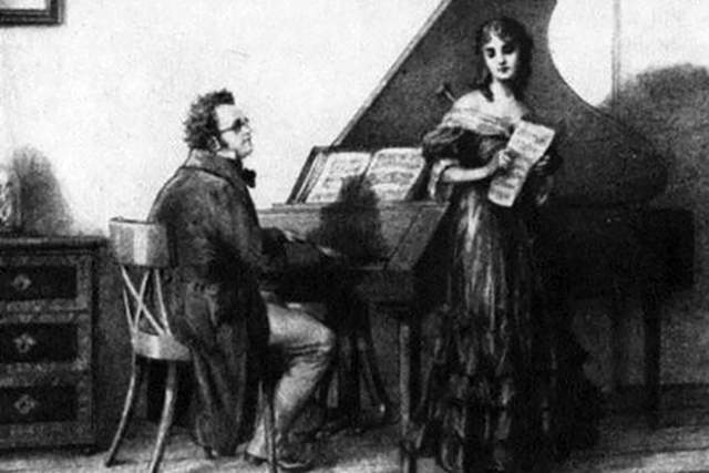 Большую часть жизни Шуберту не хватало денег даже на нотную бумагу. Когда он был молодым учителем музыки, его возлюбленная вынужденно вышла замуж за другого, так как у Франца не было денег на свадьбу.