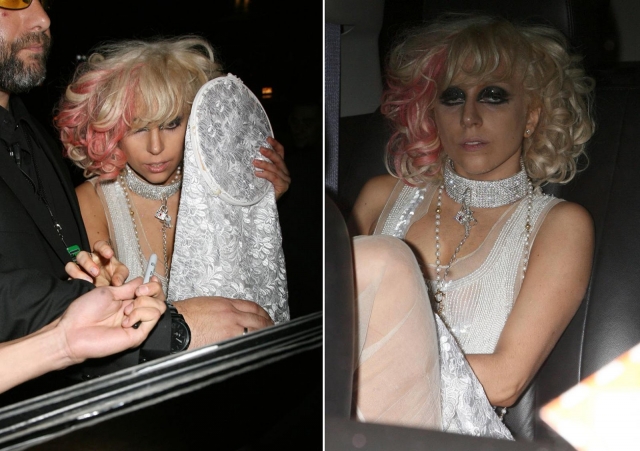 Леди Гага остается эпатажной даже "под мухой".