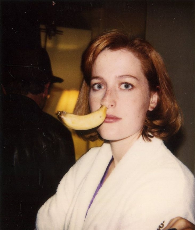 Джиллиан Андерсон. Коллега Дэвида по сериалу с бананом в носу.