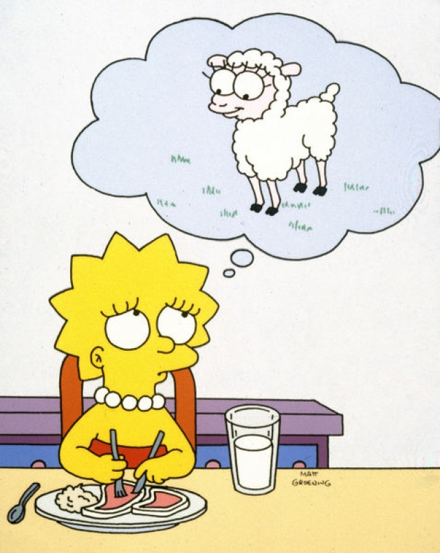 "Возвращайся в Россию" . В эпизоде "Lisa the Vegetarian" Лиза взамен мясных продуктов предлагает гостям своего отца попробовать вегетарианский гаспачо.