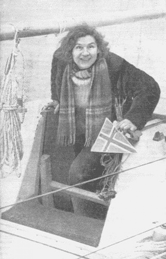 Кристина Хойновская-Лискевич стала первой женщиной, совершившей одиночное кругосветное плавание.