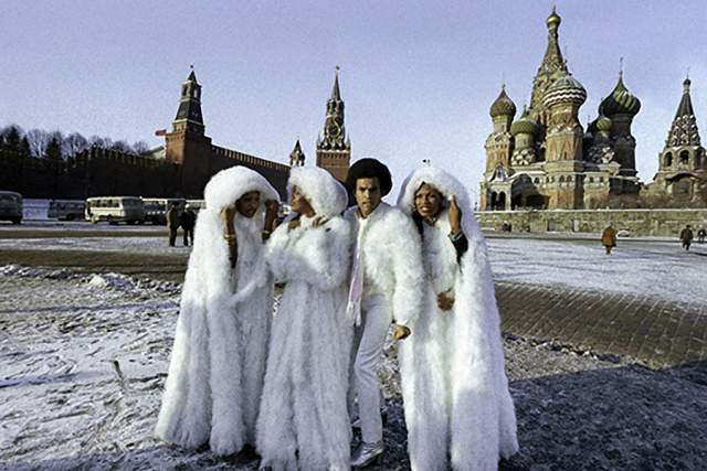 Диско - группа "Бони-М" на Красной площади, 1978 год.