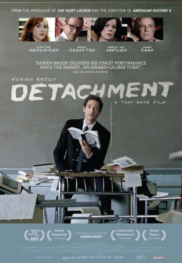 "Учитель на замену" .  В русское название вновь решили привнести элемент сюжета, в оригинале фильм назван "Detachment" - "Отчужденность".