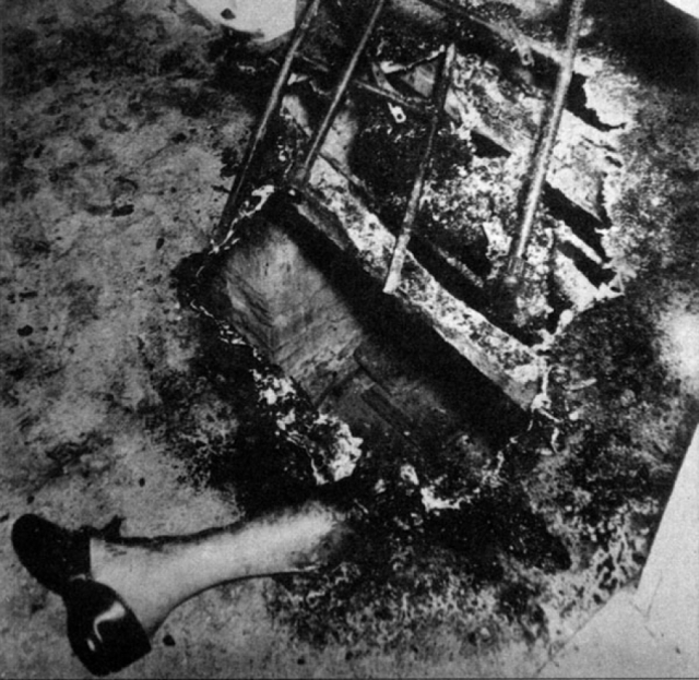 Мэри спокойно дремала в кресле, которое также сгорело до пружин. Как ни странно, больше огонь ничего не тронул, даже газеты, лежавшие рядом. На стенах и потолке не нашли следов копоти, а запах дыма еле ощущался.
