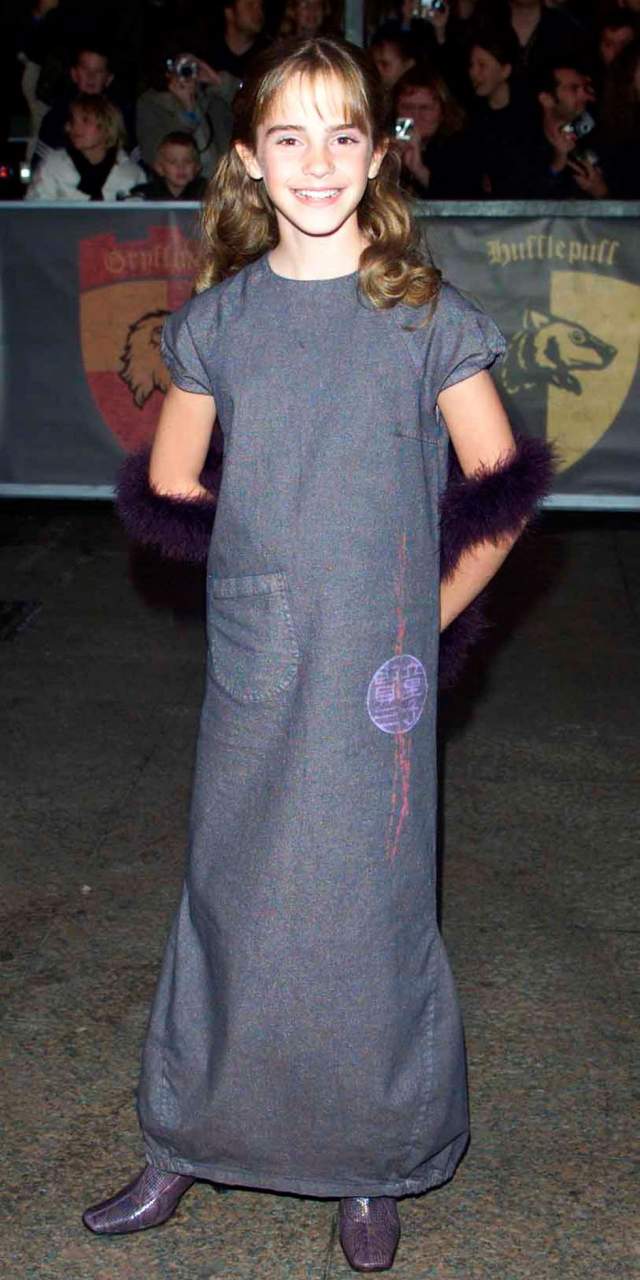 Эмма Уотсон на премьере “Гарри Поттер и философский камень” в 2001.