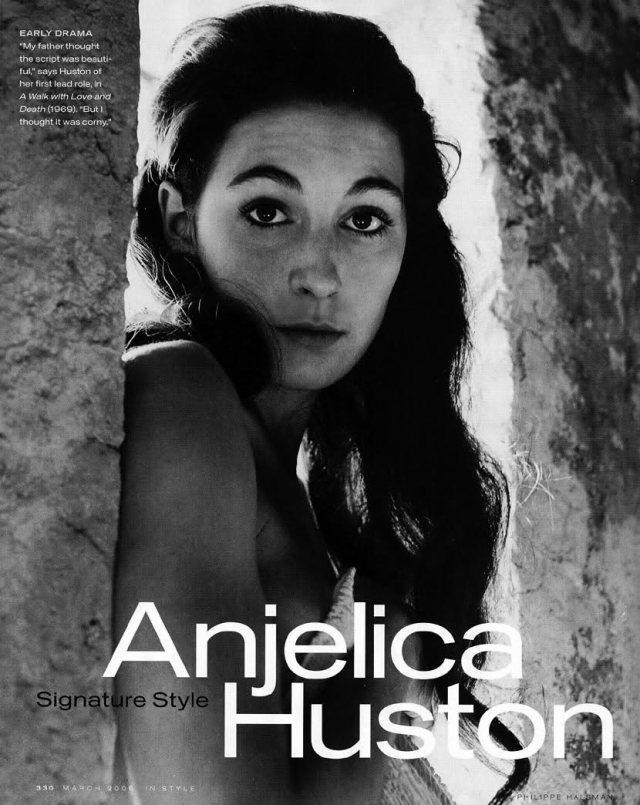 Фотограф Ричард Аведон представил Анжелику Диане Вриланд, возглавлявшей в конце 60-х американский Vogue, со страниц которого Хьюстон не сходила следующие несколько лет.