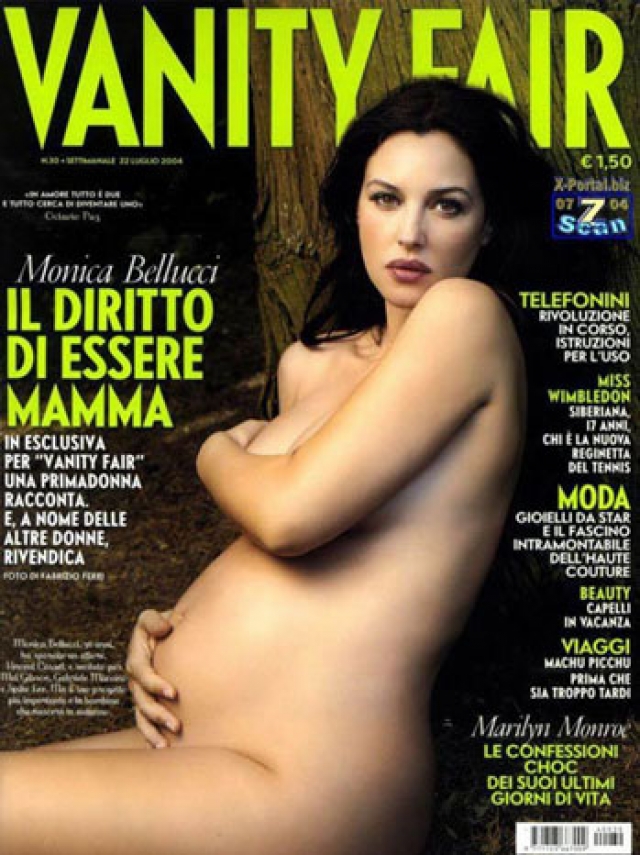 Моника Белуччи снялась в откровенных фотосессиях, будучи беременной дважды.