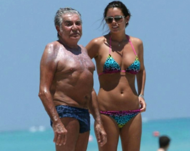 Вот уже более восьми лет 75-летний Роберто счастлив с 28-летней Линой, модельной внешности которой можно лишь позавидовать.