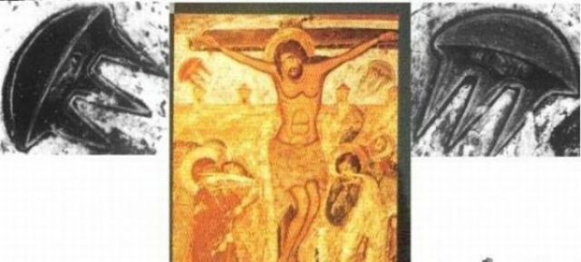 Фреска Собора Светицховели в Мцхета, Грузия, также содержит в себе загадочное изображение.