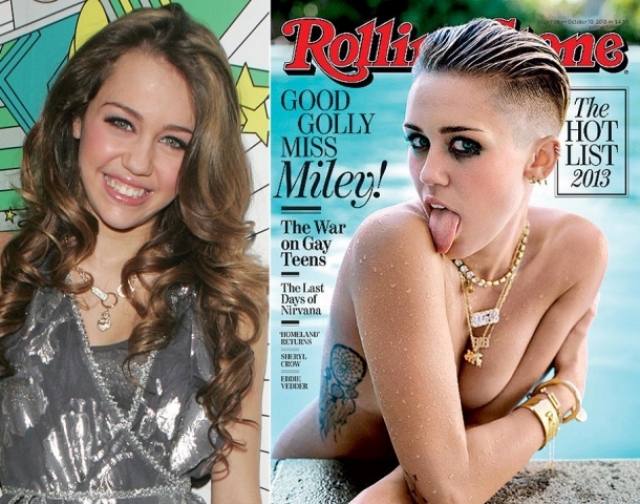 А это первая топлесс-обложка "новой Майли" - "Rolling Stone".