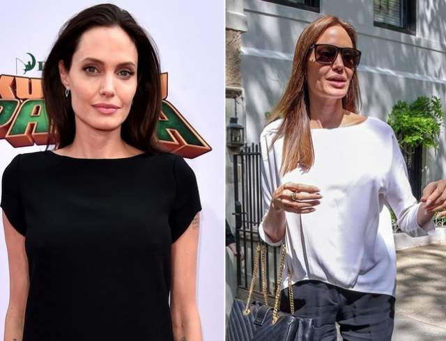 Анджелина Джоли, 43 года. Разлука с супругом Брэдом Питтом пагубно сказалась на фигуре женщины.