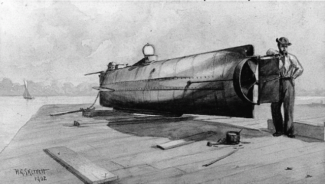 Первую подлодку пришлось затопить, чтобы она не попала в руки противников, вторая затонула сама, 15 октября 1863 года третья унесла на дно самого изобретателя и его команду.