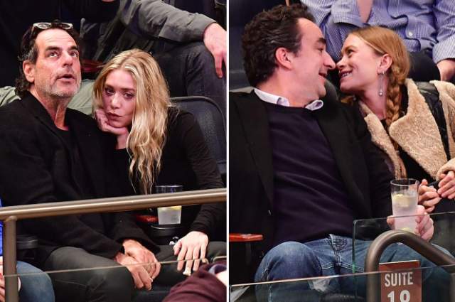 Мэри-Кейт и Эшли Олсен устроили двойное свидание на матче Никс с Оливье Саркози и Ричардом Сачсем.