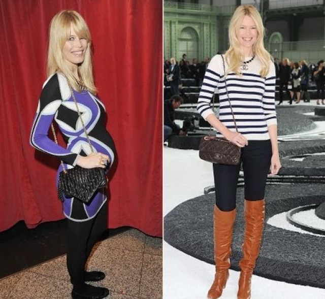 Клаудиа Шиффер. В мае 2010 года модель родила своего третьего ребенка, а к октябрю и вовсе вернулась к модельному бизнесу.