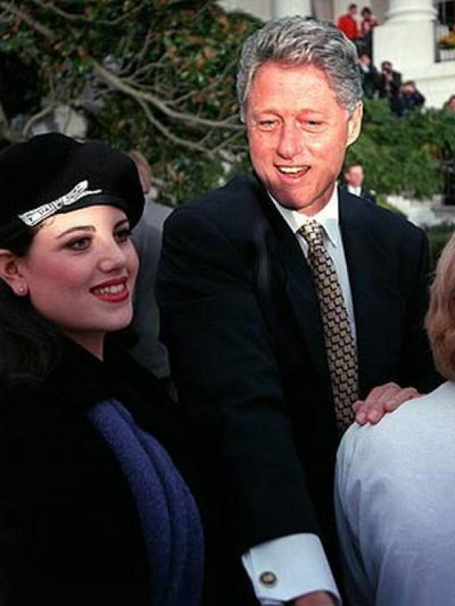Моника Левински и Билл Клинтон  Наиболее удачливой подругой президента, несомненно, следует считать Монику Левински. 