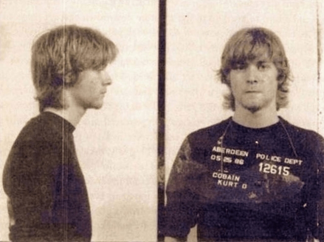 Курт Кобейн во время ареста