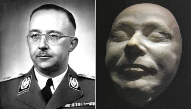 Генрих Гиммлер. Пособник Гитлера пытался бежать, но был задержан антигитлеровской коалицией. Во время допроса он раскусил помещенную в рот ампулу с цианидом. Место его захоронения осталось неизвестным.